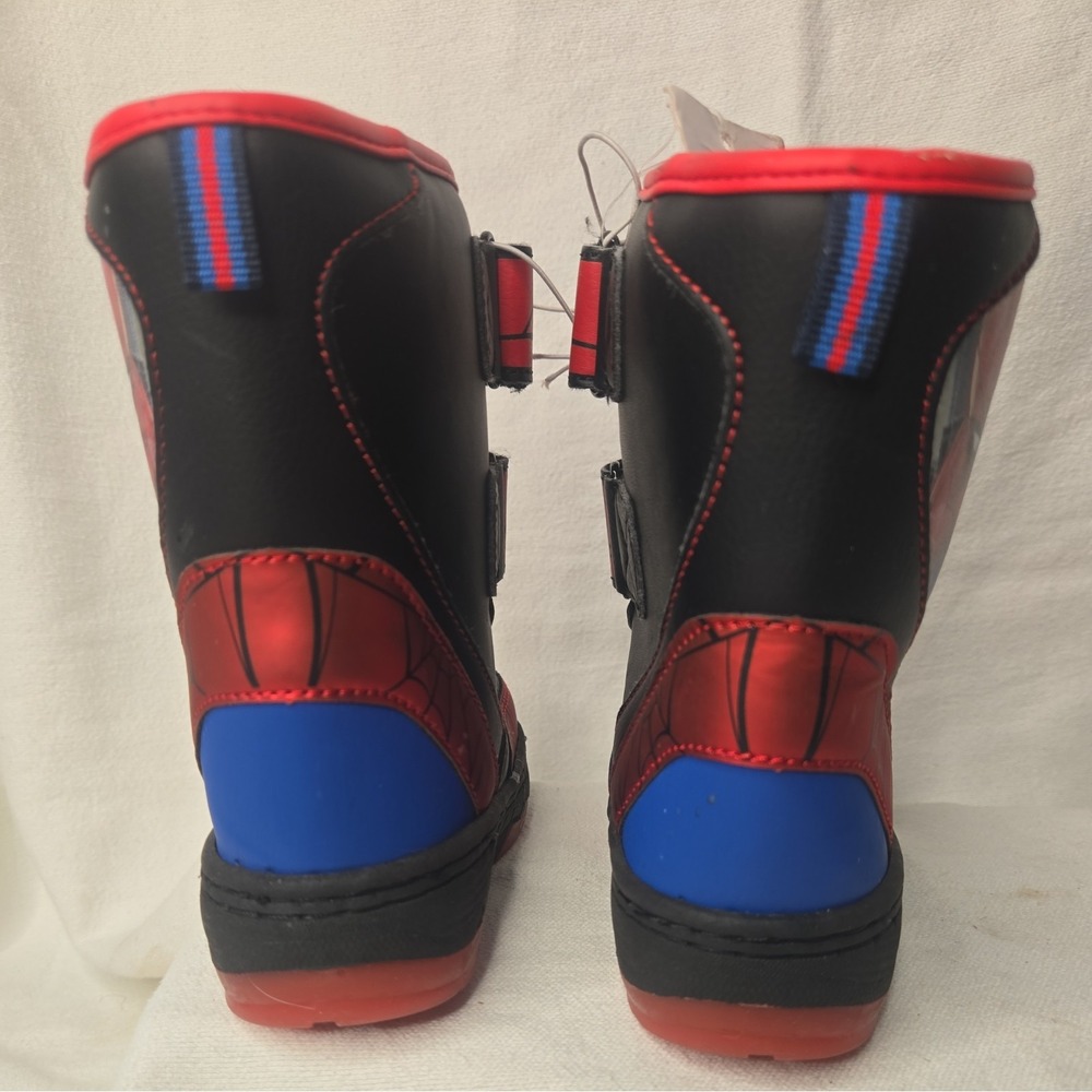 SPIDER-MAN Waterproof Insulated Snow Boots w/Lights NWT Toddler's Size 8 - Picture 4 of 9